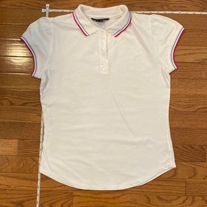 White wine s polo with slight puff sleeve